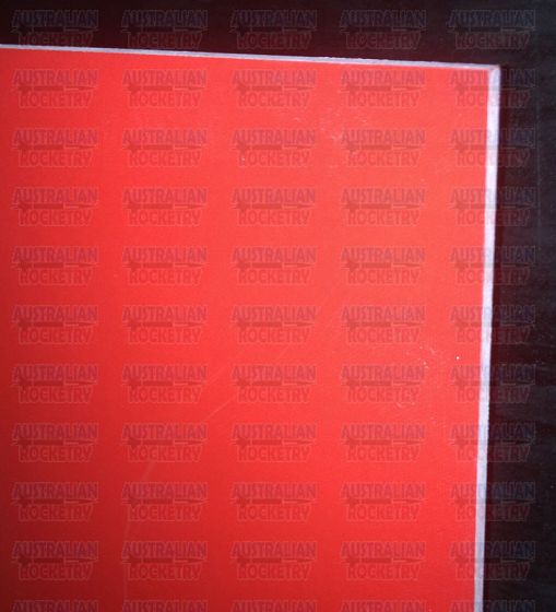 G10 3.2mm (.125 inch) Thick - 60x30cm (2x1foot) Red